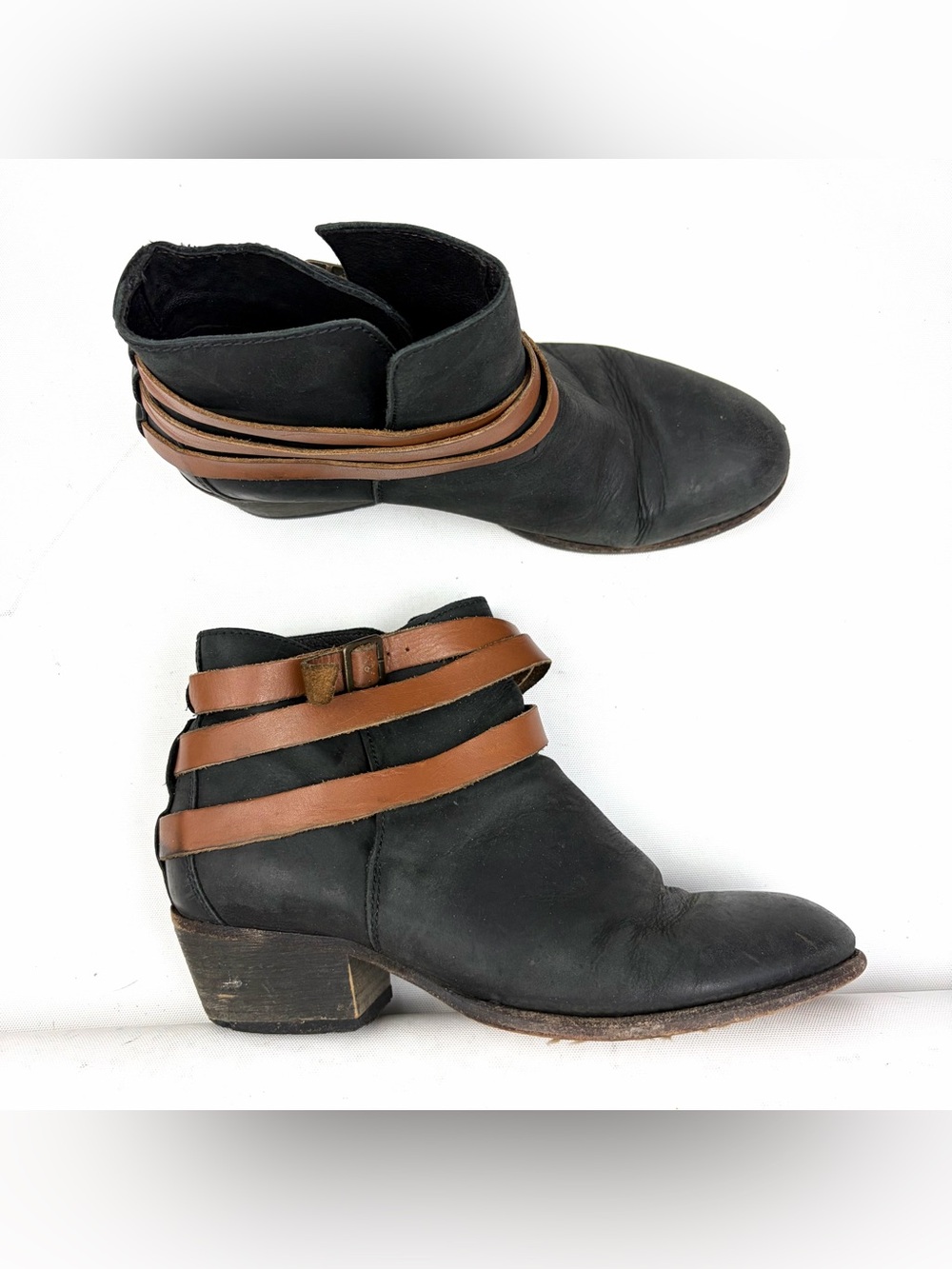 H by Hudson Horrigan Ankle Boots Black Brown Size 40